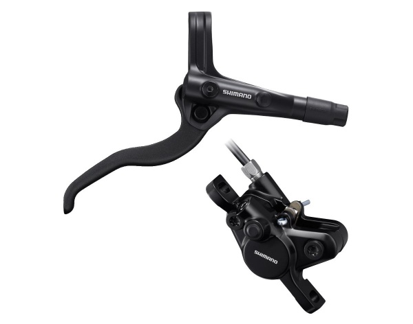 Тормоз диск. Shimano, MT400, BL(прав)/BR(задн), полимер. колодк., 1700мм, ручки чёр.