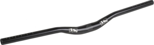 Руль M-WAVE МТВ алюм. широк. усил. изогн.10` со шкал. 22,2/31,8х700х30мм 297г анодир. черн.