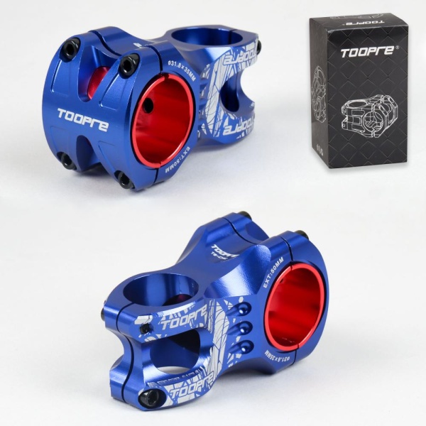 Вынос руля алюминиевый усиленный TOOPRE EXT-50: 50MM.x: 31,8 ММ. 6061 T6 blue