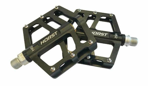 Педали Horst алюм. H52 ось Cr-Mo с 3-мя герм. промподш. 110*102*9мм, 302 г черные