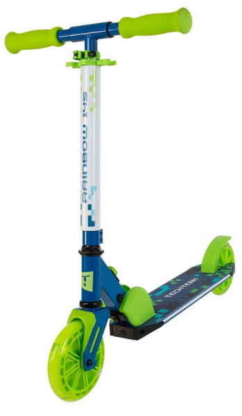 Самокат TechTeam Rainbow 145 blue/green  Самокат TechTeam Rainbow 145 blue/green