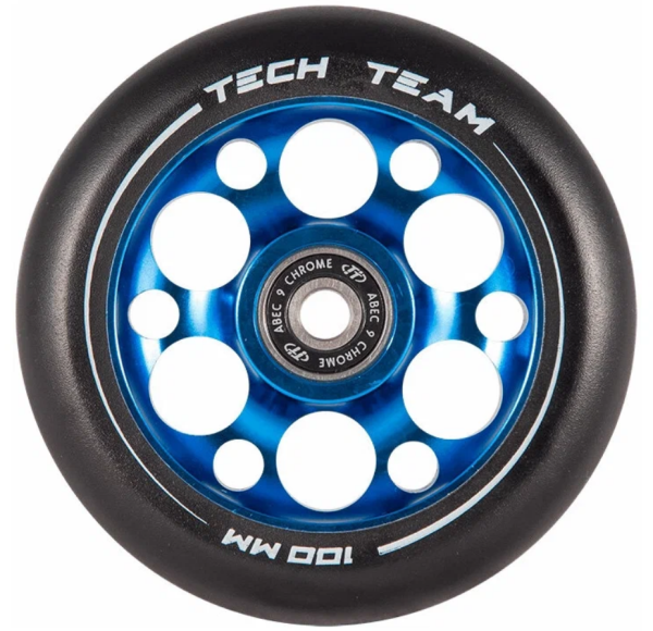 Колесо для самоката X-Treme 100мм. Форма Drilled blue