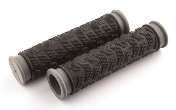 Грипсы Clarks C49BG резиновые 125мм 2-х компонент. серо-черные 