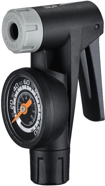 Насос/головка GIYO двойная унив.с манометром для напольных насосов 