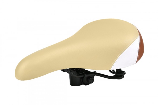 Седло DS-2416 MTB 270*180mm, 620гр,анатомическое,комфорт,эластомер,беж.коричневое