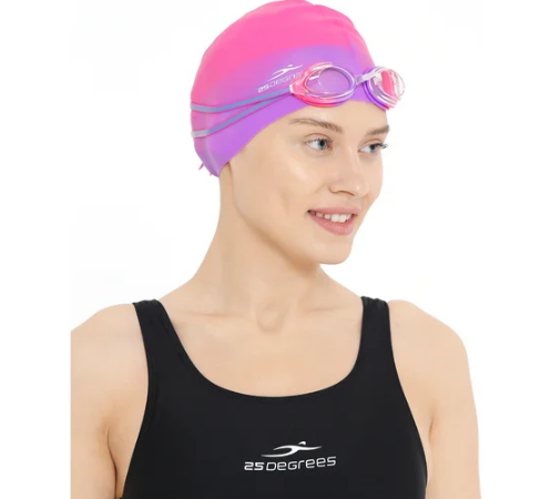 Шапочка для плавания 25DEGREES Relast Pink/Purple 25D21011A, силикон