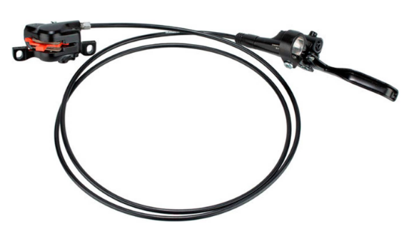 Тормоз диск. Shimano MT200 BL(прав)/BR(задн) полимер. колодк., 1400мм, черн.