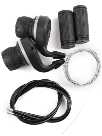 Шифтеры индексные 7+3 ск. (+2 TPR грипсы, 2 троса, 2 након. троса, 3 руб.) Шифтеры индексные 7+3 ск. (+2 TPR грипсы, 2 троса, 2 након. троса, 3 руб.)