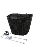 Корзина для велосипеда пластиковая с крышкой черная
