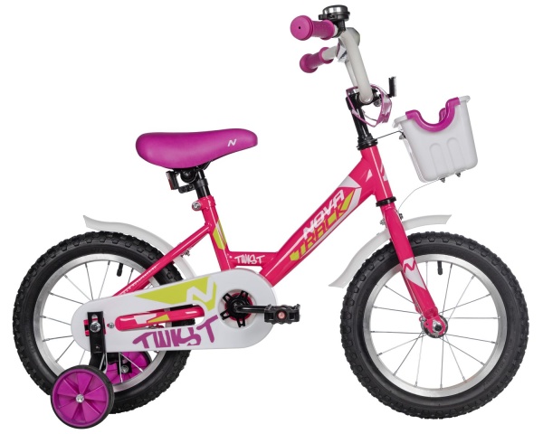 Велосипед Novatrack Twist 14 с корзиной (2025)