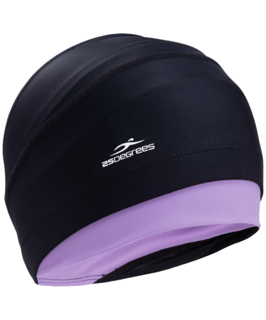 Шапочка для плавания 25DEGREES Duplo Black/Lilac, полиамид, для длинных волос