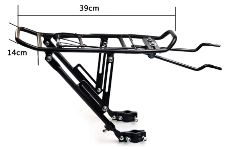 Багажник Horst H023 алюм., универ.с упорами на перья, сборный, подх. для диск торм., черный