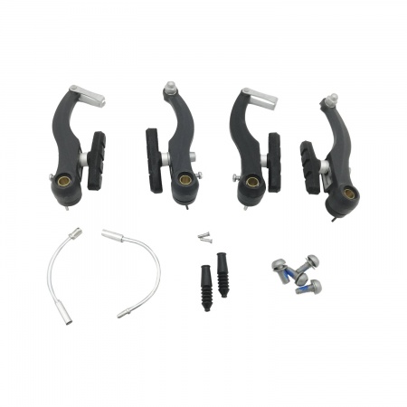 Тормоза V-brake Alhonga HJ-808PE, сталь в пластике, рамки 110мм, пер.+зад.