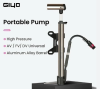 Насос Giyo GM-741 алюм. с маном. на гибком шланге. универ. гол-ка CLEVER  VALVE, T-ручка, с ножным 