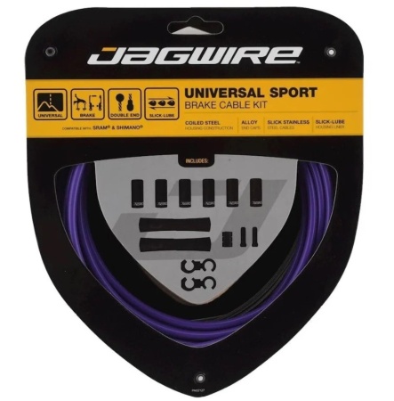 Комплект рубашек и тросиков Jagwire Universal Sport Brake Kit, фиолетовый
