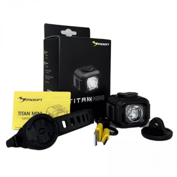 Фонарь передний Moon Titan mini 700 люмен, USB-C, В комплекте крепеж gopro garmin