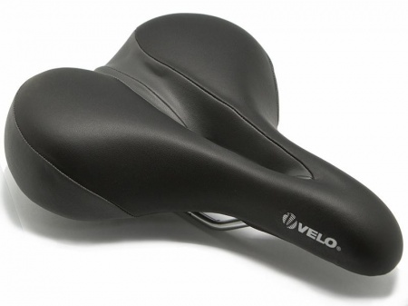 Седло Velo VL-6219, комфорт, чёрно-серое				