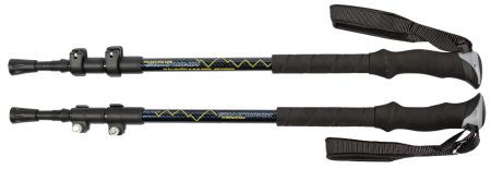 Палки треккинговые Himalayas.105-135 см, 3-х секционные, диаметр 18/16/14 мм  ручка EVA удлиненная, 