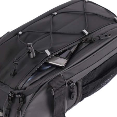 Сумка велосипедная на багажник ESLNF, основные отсеки на молнии, крепление velcro