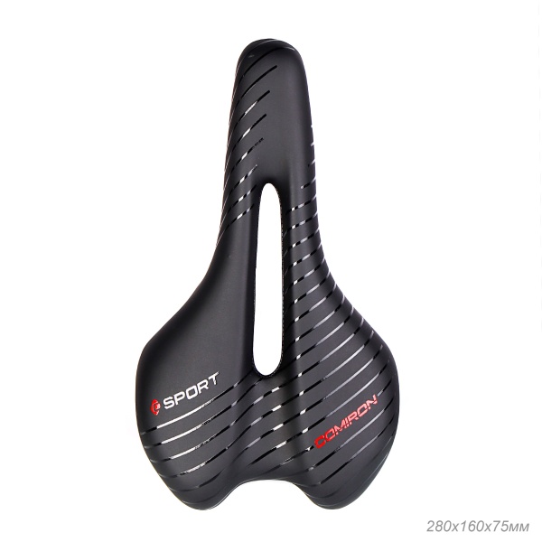 Седло велосипедное MTB Comiron Pogacar N846 280X160 black/red