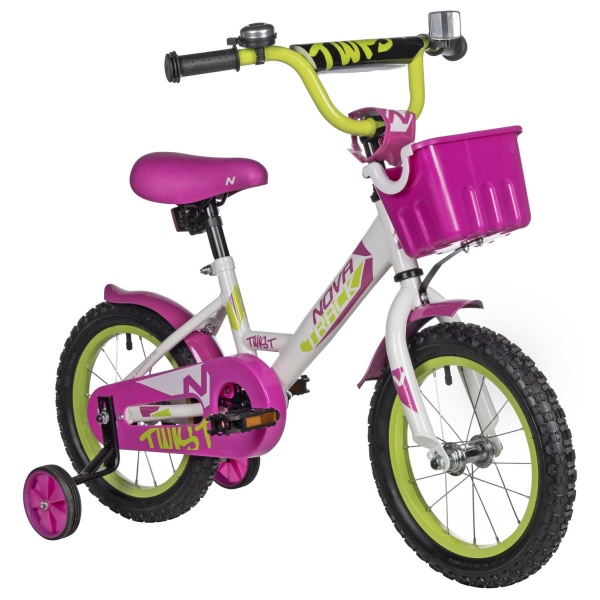 Велосипед Novatrack Twist 14 с корзиной (2025)