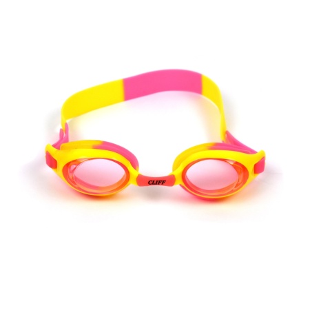 Очки для плавания детские Cliff G962 розово-желтые