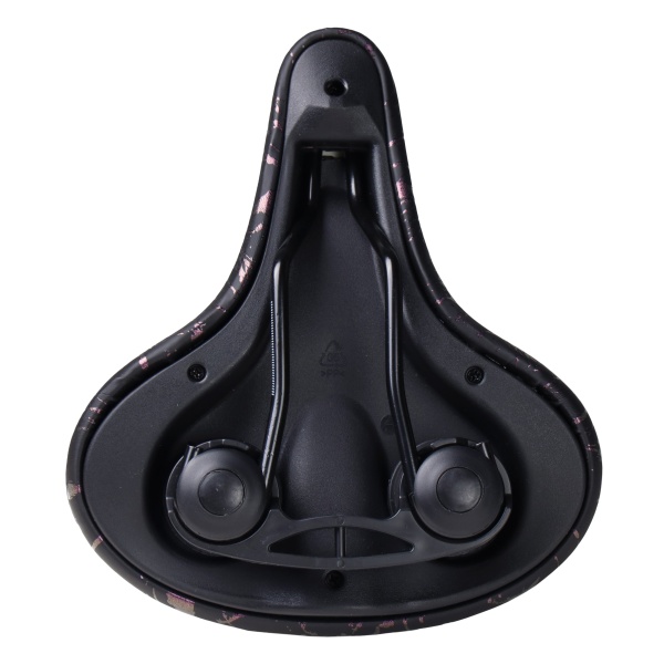 Седло комфортное Comiron PALMYRA C098V 240x210, чёрный+фиолетовый 