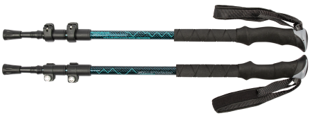 Палки треккинговые Himalayas.105-135 см, 3-х секционные, диаметр 18/16/14 мм  ручка EVA удлиненная, 