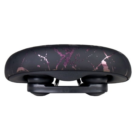 Седло комфортное Comiron PALMYRA C098V 240x210, чёрный+фиолетовый 