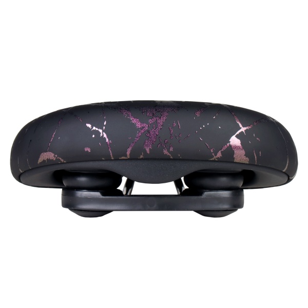 Седло комфортное Comiron PALMYRA C098V 240x210, чёрный+фиолетовый 