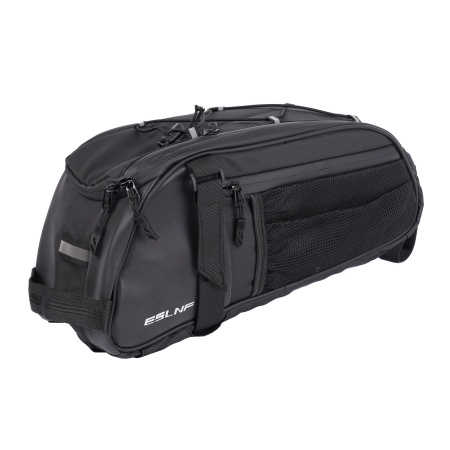 Сумка велосипедная на багажник ESLNF, основные отсеки на молнии, крепление velcro
