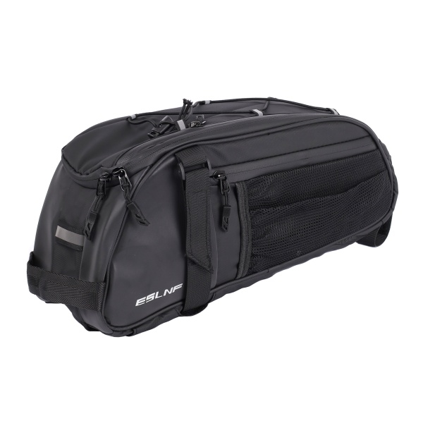 Сумка велосипедная на багажник ESLNF, основные отсеки на молнии, крепление velcro