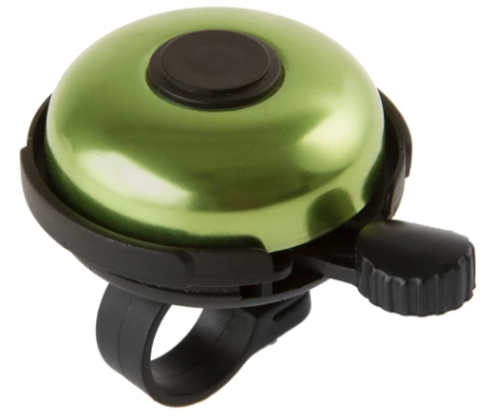 Звонок M-wave алюм./пластик мини D=53мм green