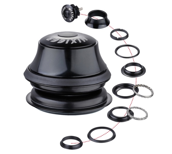 Рулевая колонка QLP-31A безрезьбовая, полуинтегр., конусная крышка, 5/32"X20 1-1/8x44x30mm