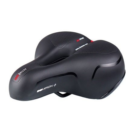 Седло велосипедное Comiron Bern N669A 255x210 black/red