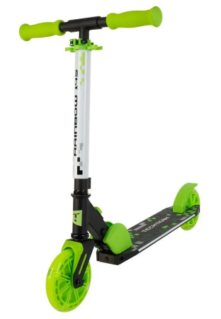 Самокат TechTeam Rainbow 145 black/green 