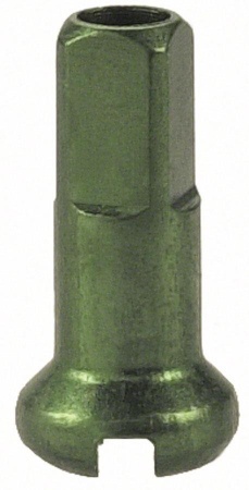 Ниппель для спиц алюминевый, зеленый, DT SWISS 2.0x12