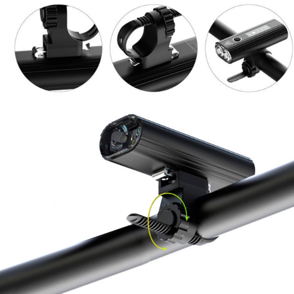 Фонарь передний Comiron "OKO400", авиационный алюминий 6063, свет: 1 XPG, 650lm