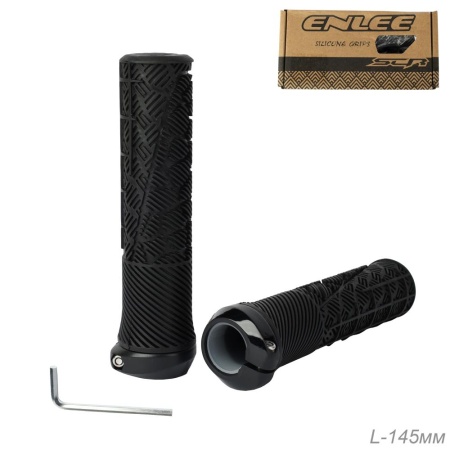 Грипсы 145 мм. эргономичные ENLEE Special Soft TPE+PP5. Black