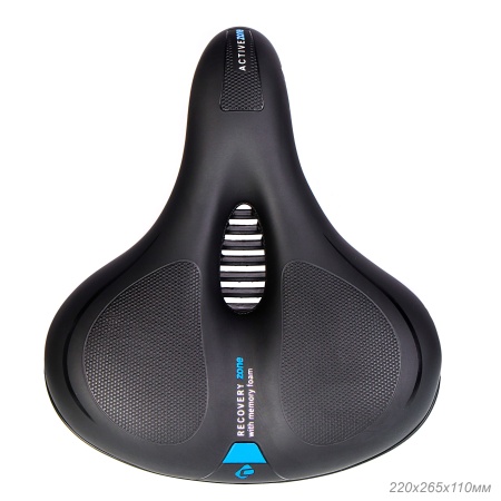 Седло велосипедное Comiron Tokyo C012 265x220 black/blue