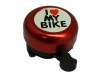 Звонок "I LOVE MY BIKE" красный, сталь/пласт. в уп