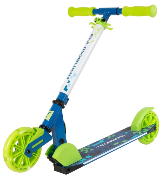 Самокат TechTeam Rainbow 145 blue/green  Самокат TechTeam Rainbow 145 blue/green