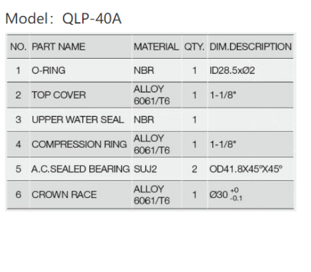 Рулевая колонка MIXIEER QLP-40A размер 1-1/8"х41,8х30 высота11,5 пром.подш. вес 93г 