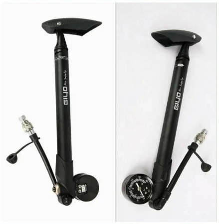 Насос Giyo GS-41P для аморт. вилок и камер 2в1, с маном. алюм. до 21бар/300PSI