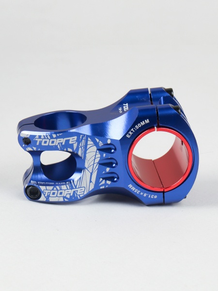 Вынос руля алюминиевый усиленный TOOPRE EXT-50: 50MM.x: 31,8 ММ. 6061 T6 blue