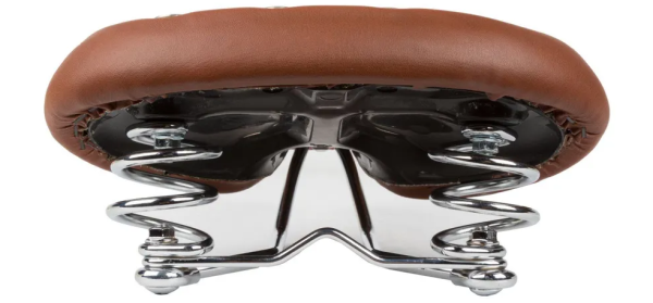 Седло Velo VL-8114 корич. с заклёпками, пружины