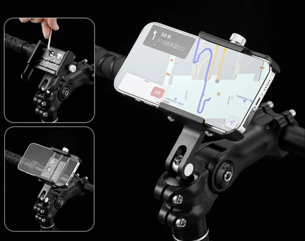 Держатель для смартфона алюм. на вынос c защитными накладками, PHA-SC PHA-SC