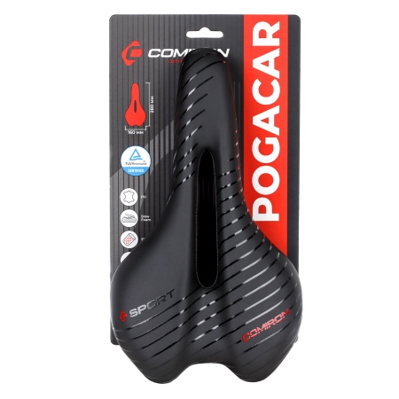 Седло велосипедное MTB Comiron Pogacar N846 280X160 black/red